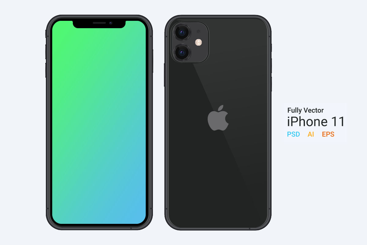 Free iPhone 11 Vector Mockup (PSD, AI, EPS) - Find the Perfect